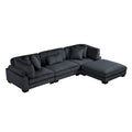 4-Piece Modular Sectional with Ottoman 8555BK*4OT