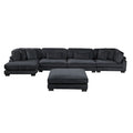 5-Piece Modular Sectional with Reversible Chaise and Ottoman 8555BK*CR2ACVCOT