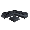 6-Piece Modular Sectional with Ottoman 8555BK*6OT