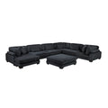 7-Piece Modular Sectional with Reversible Chaise and Ottoman 8555BK*2CR3ACVCOT