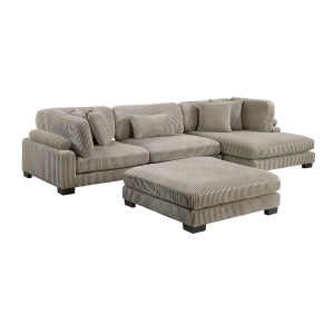 4-Piece Modular Sectional with Reversible Chaise and Ottoman 8555GB*CRACVCOT