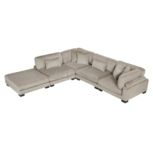 5-Piece Modular Sectional with Ottoman 8555GB*5OT