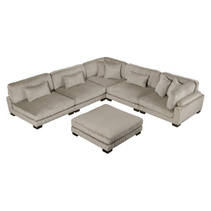 6-Piece Modular Sectional with Ottoman 8555GB*6OT