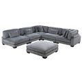 6-Piece Modular Sectional with Ottoman 8555GY*6OT