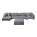 5-Piece Modular Sectional with Reversible Chaise and Ottoman 8555GY*CR2ACVCOT