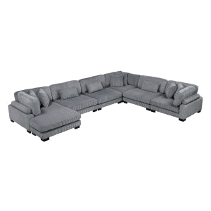 6-Piece Modular Sectional with Reversible Chaise 8555GY*2CR3ACVC
