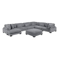 7-Piece Modular Sectional with Reversible Chaise and Ottoman 8555GY*2CR3ACVCOT