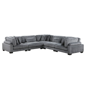 5-Piece Modular Sectional 8555GY*2AC3CR
