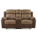 Double Glider Reclining Love Seat with Center Console 8599BR-2