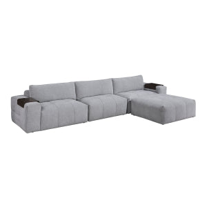 4-Piece Modular Sectional with Ottoman 9155GY*41L1ROT