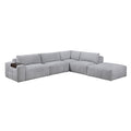 5-Piece Modular Sectional with Ottoman 9155GY*51LOT