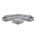 6-Piece Modular Sectional with Ottoman 9155GY*61L1ROT