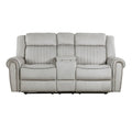 Power Double Reclining Love Seat with Center Console 9204MT-2PW