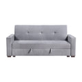 Convertible Sofa Bed with Hidden Storage, Cup Holders and Charging Ports 9258