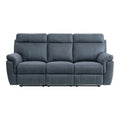 Double Reclining Sofa with Center Drop-Down Cup Holders 9301BUE-3