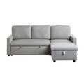 2-Piece Reversible Sectional with Pull-out Bed and Hidden Storage 9359GRY*SC