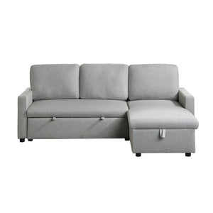 2-Piece Reversible Sectional with Pull-out Bed and Hidden Storage 9359GRY*SC