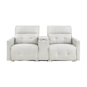 Power Double Reclining Love Seat with Center Console and Power Headrests 9444HMP-2CNPWH*
