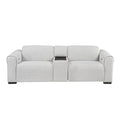 Power Double Reclining Love Seat with Center Console and Power Headrests, Charging Ports 9455CLD-2CNPWH*