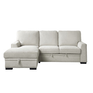 2-Piece Sectional with Pull-out Bed and Left Chaise with Hidden Storage 9468BE*2LC2R