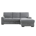 2-Piece Sectional with Pull-out Bed and Right Chaise with Hidden Storage 9468DG*2RC2L