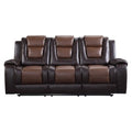Double Reclining Sofa with Center Drop-Down Cup Holders 9470BR-3