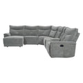 6-Piece Modular Reclining Sectional with Left Chaise 9509DG*65LRR