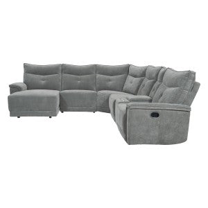 6-Piece Modular Reclining Sectional with Left Chaise 9509DG*65LRR