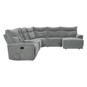 6-Piece Modular Reclining Sectional with Right Chaise 9509DG*6LR5R