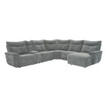 6-Piece Modular Power Reclining Sectional with Power Headrests, Right Chaise and USB Ports 9509DG*6LRPWH5R