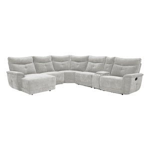 6-Piece Modular Reclining Sectional with Left Chaise 9509MGY*65LRR