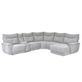 6-Piece Modular Power Reclining Sectional with Power Headrests, Right Chaise and USB Port 9509MGY*6LRPWH5R