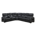 3-Piece Power Reclining Sectional with Left Side Console, Drop-Down Cup Holders, Power Headrests, Storage Arms(Top and Side), Cup holders, Reading Lights, Charging Ports, Wireless speakers, Two Wireless Chargers, and LED lighting 9516BLKS*32LCN3RPWH