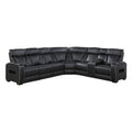 3-Piece Power Reclining Sectional with Right Side Console, Drop-Down Cup Holders, Power Headrests, Storage Arms(Top and Side), Cup holders, Reading Lights, Charging Ports, Wireless speakers, Two Wireless Chargers, and LED lighting 9516BLKS*33L2RCNPWH