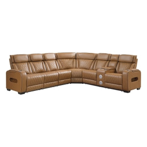 3-Piece Power Reclining Sectional with Right Side Console, Drop-Down Cup Holders, Power Headrests, Storage Arms(Top and Side), Cup holders, Reading Lights, Charging Ports, Wireless speakers, Two Wireless Chargers, and LED lighting 9516BRWS*33L2RCNPWH