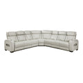 3-Piece Power Reclining Sectional with Center Drop-Down Cup Holders, Power Headrests, Storage Arms(Top and Side), Cup holders, Charging Ports, Reading Lights, Wireless Chargers, Charging Ports and LED Lighting 9516TPES*33L3RPWH
