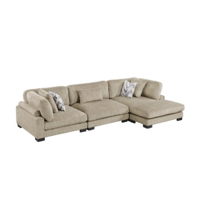 3-Piece Modular Sectional with Chaise 9555BRW*3CRACVC
