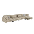 4-Piece Modular Sectional with Chaise 9555BRW*4CR2ACVC