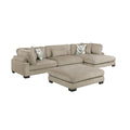 4-Piece Modular Sectional with Chaise and Ottoman 9555BRW*4CRACVCOT
