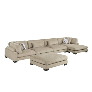 5-Piece Modular Sectional with Chaise and Ottoman 9555BRW*5CR2ACVCOT