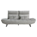 Sofa with Power Adjustable Seat Depth and Manual Adjustable Headrests 9556GRY-3PW