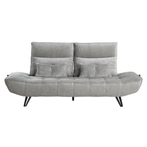 Sofa with Power Adjustable Seat Depth and Manual Adjustable Headrests 9556GRY-3PW