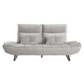 Sofa with Power Adjustable Seat Depth and Manual Adjustable Headrests 9556LGY-3PW
