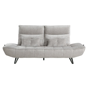 Sofa with Power Adjustable Seat Depth and Manual Adjustable Headrests 9556LGY-3PW