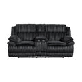 Double Reclining Love Seat with Center Console 9577BK-2