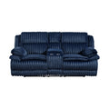 Double Reclining Love Seat with Center Console 9577BU-2