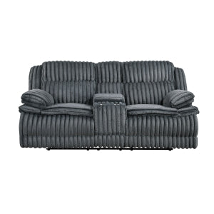 Double Reclining Love Seat with Center Console 9577DG-2
