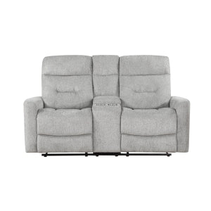 Double Reclining Love Seat with Center Console 9610GY-2