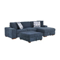 3-Piece Sectional with Right Chaise and Ottoman 9624BU*32LRC