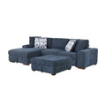 3-Piece Sectional with Left Chaise and Ottoman 9624BU*3LC2R